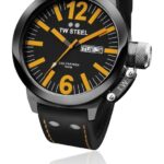 Reloj Tw Steel CEO ref. CE 1028 en acero chapado en negro y esfera negra detalles naranja (tres agujas)