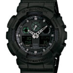 Reloj Casio G-Shock Classic antimagnético GA-100MB-1AER, para hombre, en resina negra con detalles en verde.
