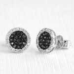 Pendientes diamantes negros