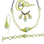 Colección de perlas australians barrocas con oro y plata