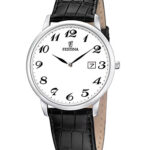 Reloj Festina de hombre clásico, con correa de piel negra; ref. F6806/5