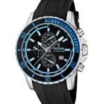 Reloj Festina de hombre cronógrafo negro, con correa de silicona ref. F16561/2