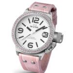 Reloj Tw Steel para mujer ref. TW36 con circonitas y correa de piel rosa