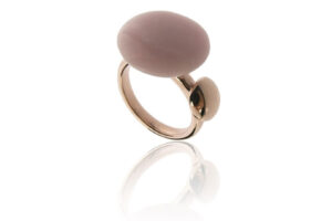 Luxenter anillo de acero chapado enoro rosa con cuarzo rosa ref.SP6406158