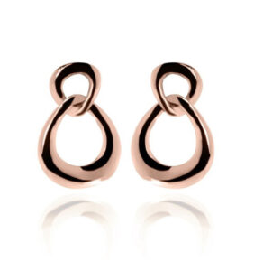 Luxenter pendientes de eslabones chapado en oro rosa ref.SPEW053