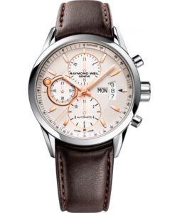 Watch Raymond Weil Freelancer automatic chronograph, with beige dial, REF. 7730-STC-65025
