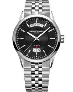 Raymond Weil Freelancer automatic watch 3 needles, steel and black dial, 2720-St-20021
