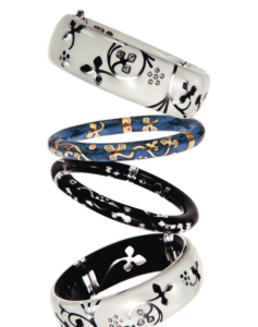 Pulseras esmaltadas en oro de Nouvelle Bauge