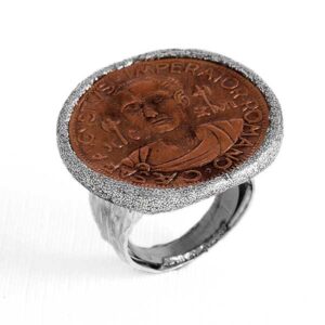 Anillo plata moneda