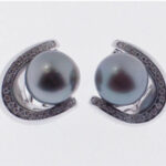 Pendientes perlas tahitianas en oro blanco