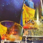 Goebel jarrones de cristal con pinturas de Van Gogh