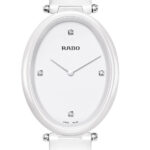 Reloj Rado Esenza Touch en cerámica blanca, con correa de piel y diamantes en esfera (ref. 277_0092_3_171)