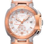 Reloj Tissot T-Race blanco dorado en PVD oro rosa