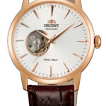Reloj Orient automático para hombre con maquinaria vista, dorado (DB08001W)