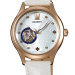 Reloj Orient de señora automático con correa de piel blanca ref. DB0A008W