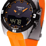 Reloj Tissot T-Touch Expert solar para hombre en titanio y correa de silicona naranja T091_420_47_051_01