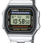 Reloj Casio retro plateado unisex A168WA-1YES