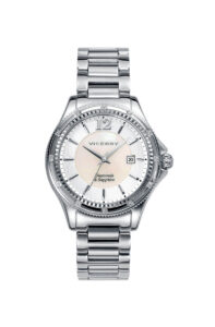 Reloj Viceroy Penélope Cruz mujer, acero, 3 agujas, nacar y diamantes 47890-85