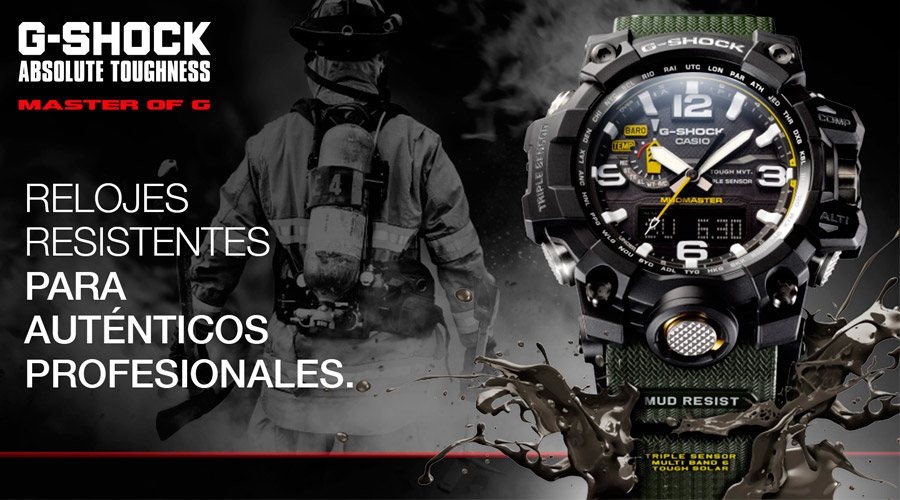 Distribuidor oficial de los relojes Casio G-Shock Premiun Mudmaster.