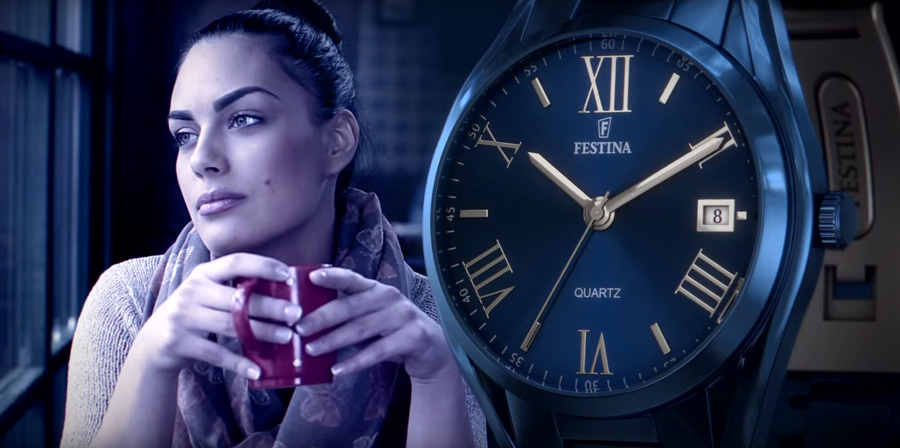 Nuevos relojes Lotus y Festina anunciados en televisión, de colores.