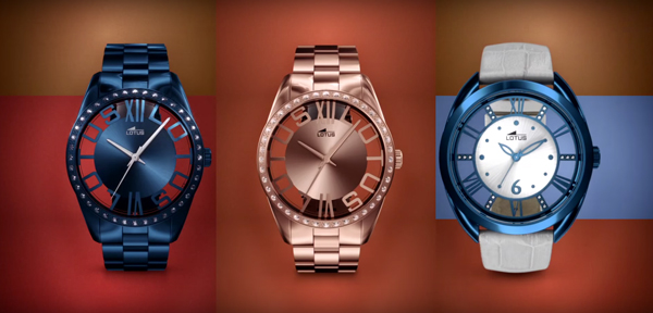 Relojes Lotus de mujer "Trendy" en colores, anunciados en televisión