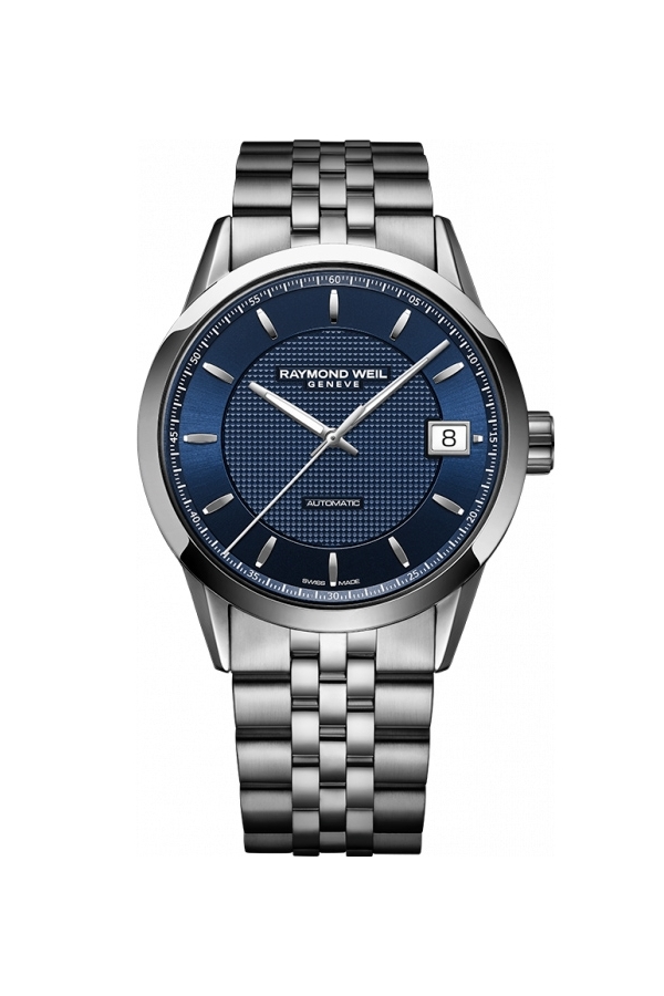 Reloj azul, reloj Raymond Weil de hombre automático, en acero 2740-st-50021