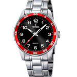 Reloj Festina para niño en acero, con esfera roja, de comunión F16905-3