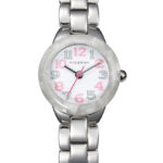 Reloj Viceroy de niña en acero, con bisel de nácar, perfecto para comunión 46816-05