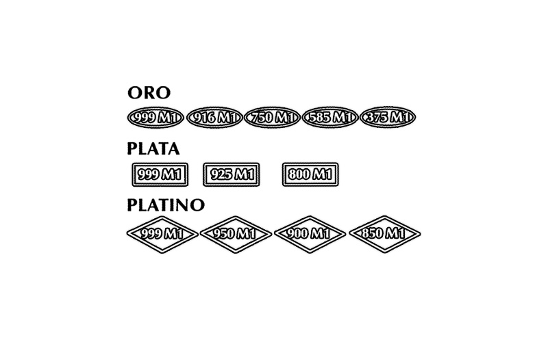 Sellos de contrastes de metales preciosos en España.