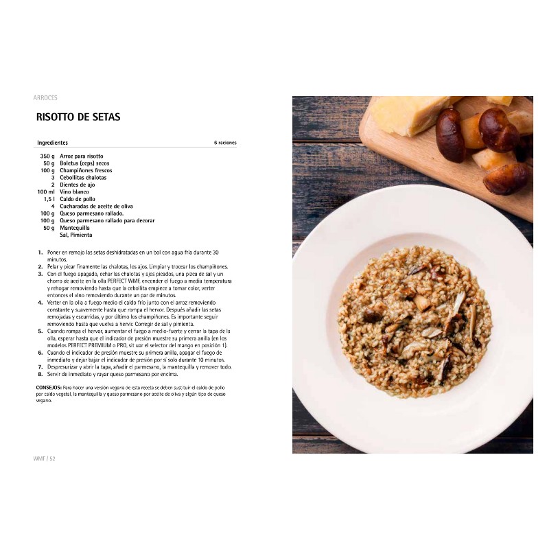 Receta de risotto de setas con olla rápida.